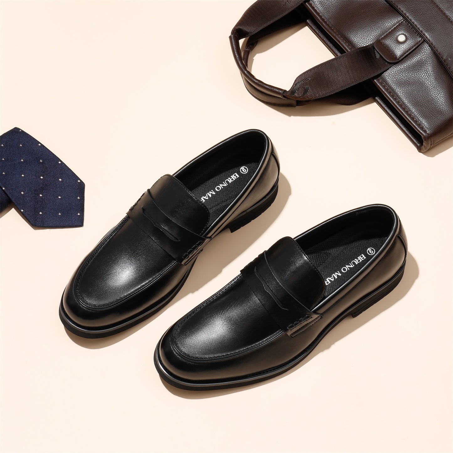 Mocassins Penny en cuir Black