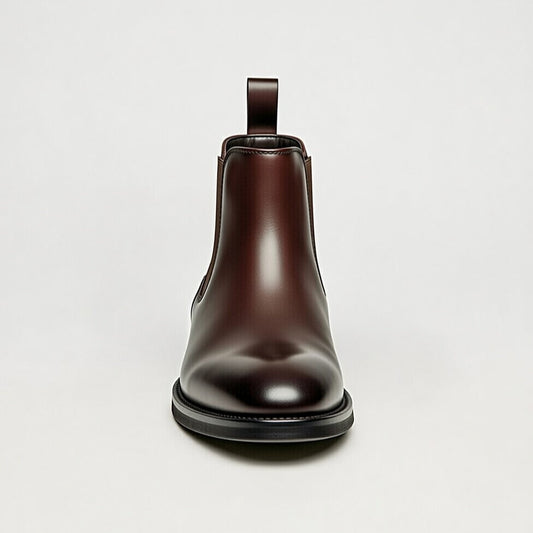 Boots Marron En Cuir Grainé