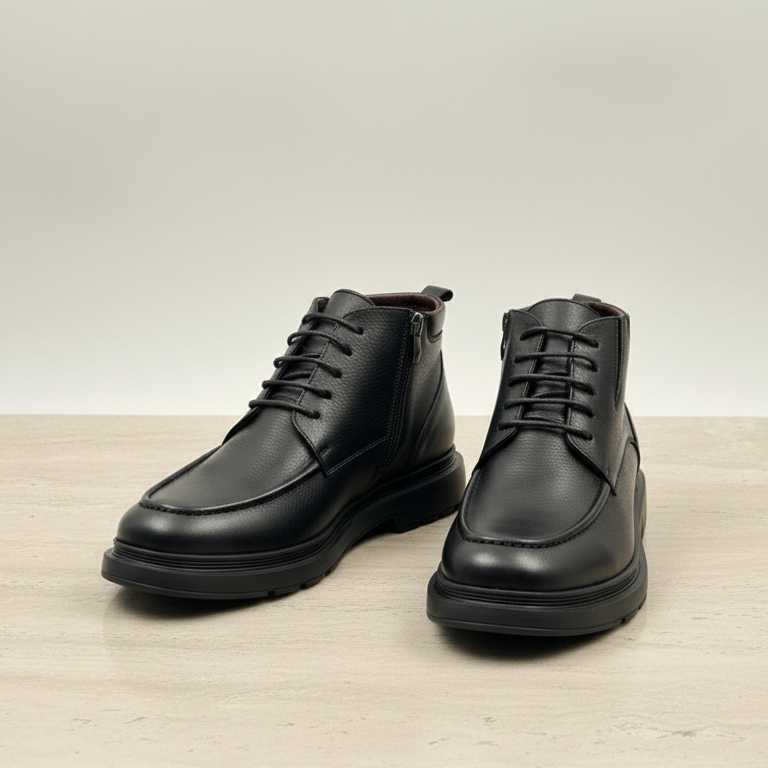 Derby Cuir Noir Luxe