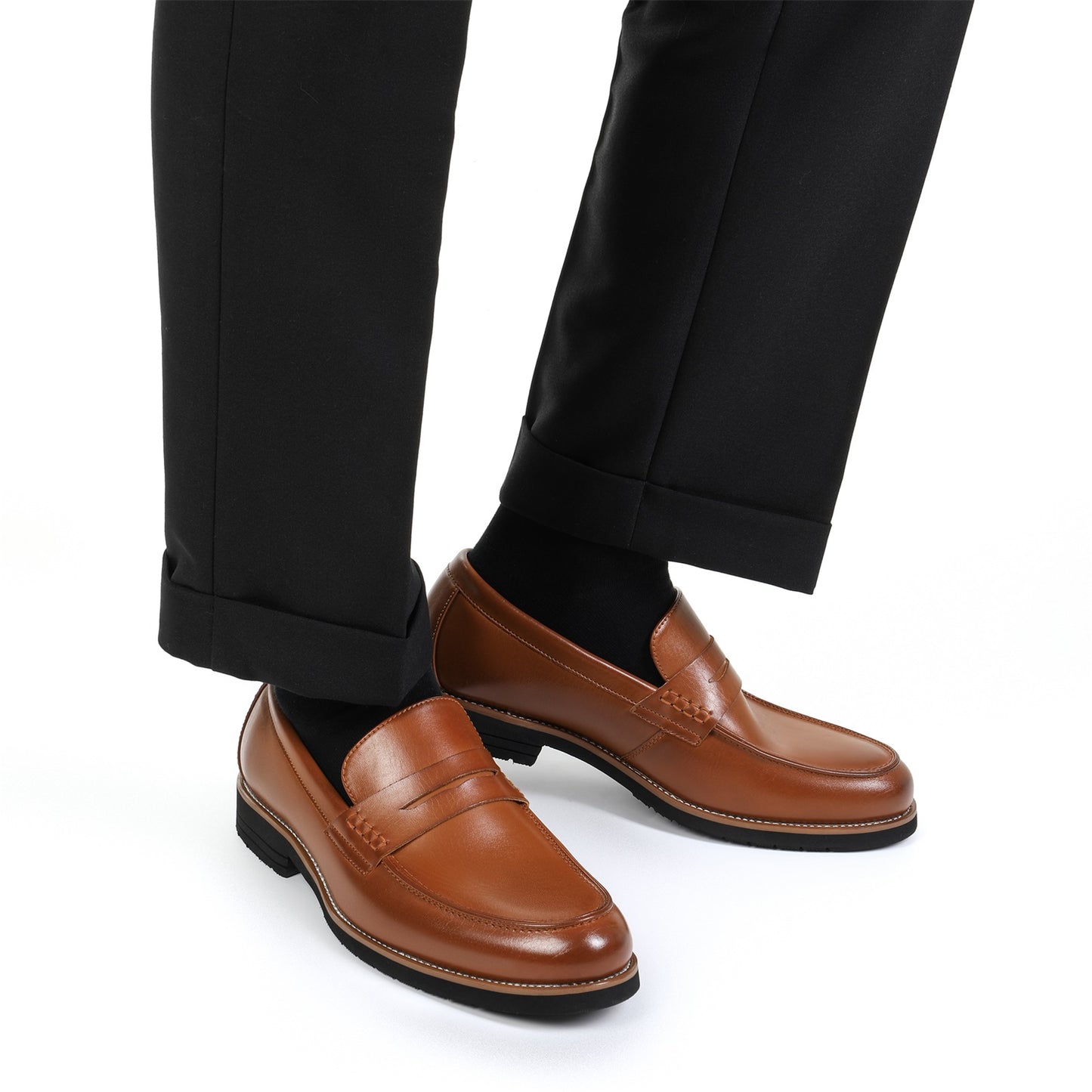 Mocassins Penny en cuir Brown