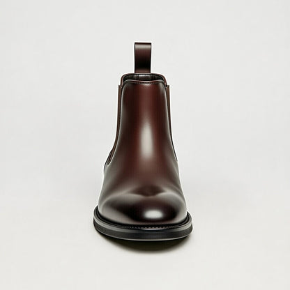 Boots Marron En Cuir Grainé