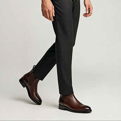 Boots Marron En Cuir Grainé