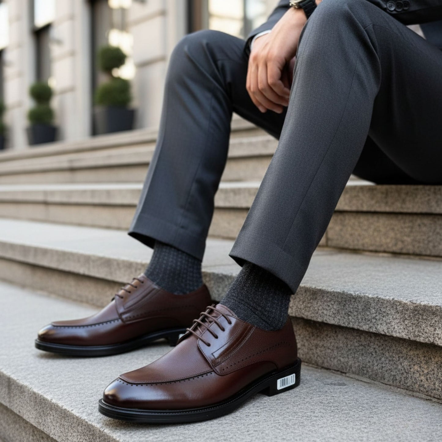 Chaussures Élégantes Marron en Cuir Premium