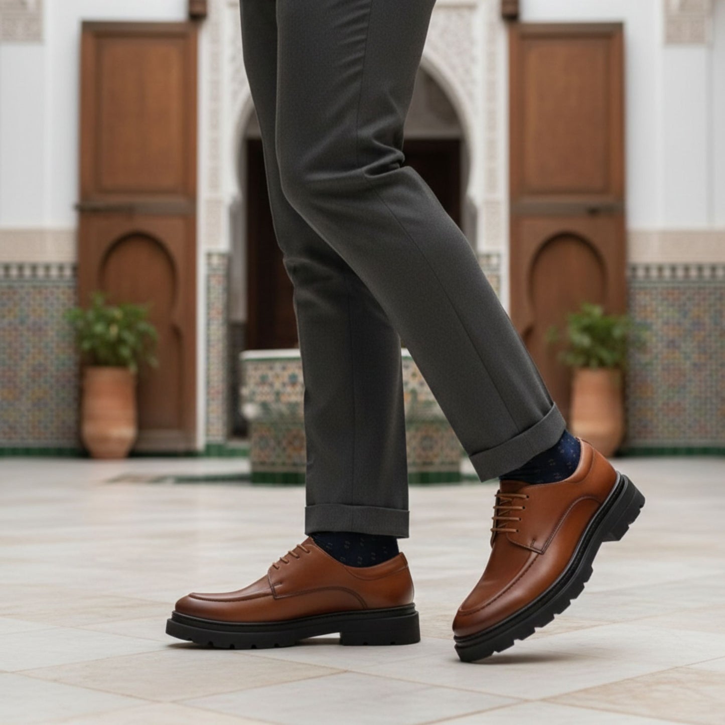 Chaussure Marron Classique en Cuir Confortable