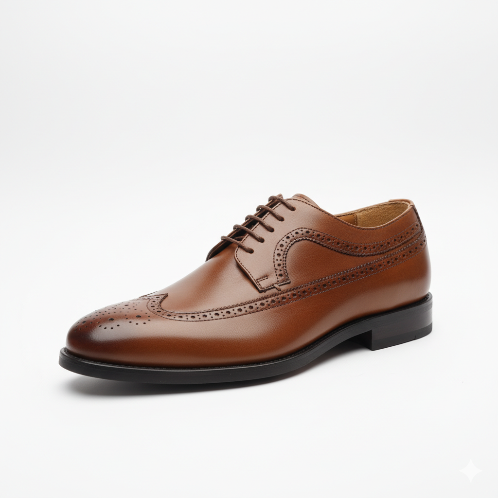 Oxford Brogue Cuir Marron Élégant