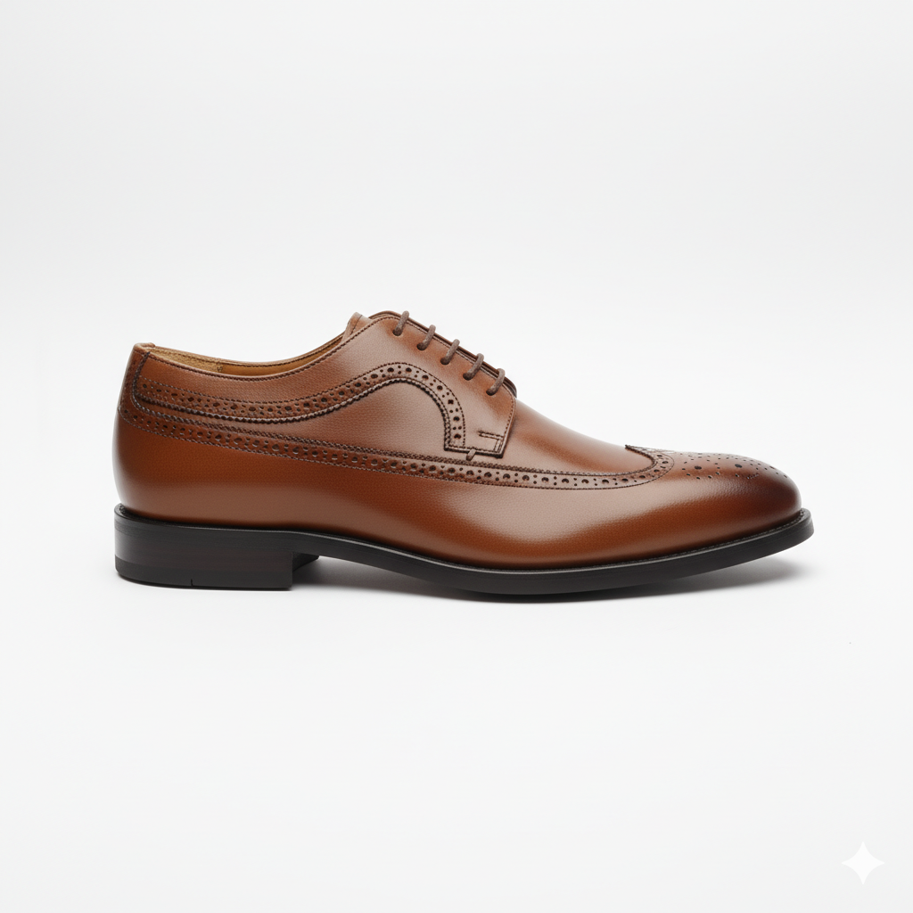Oxford Brogue Cuir Marron Élégant