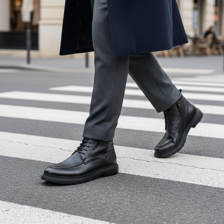 Derby Cuir Noir Luxe