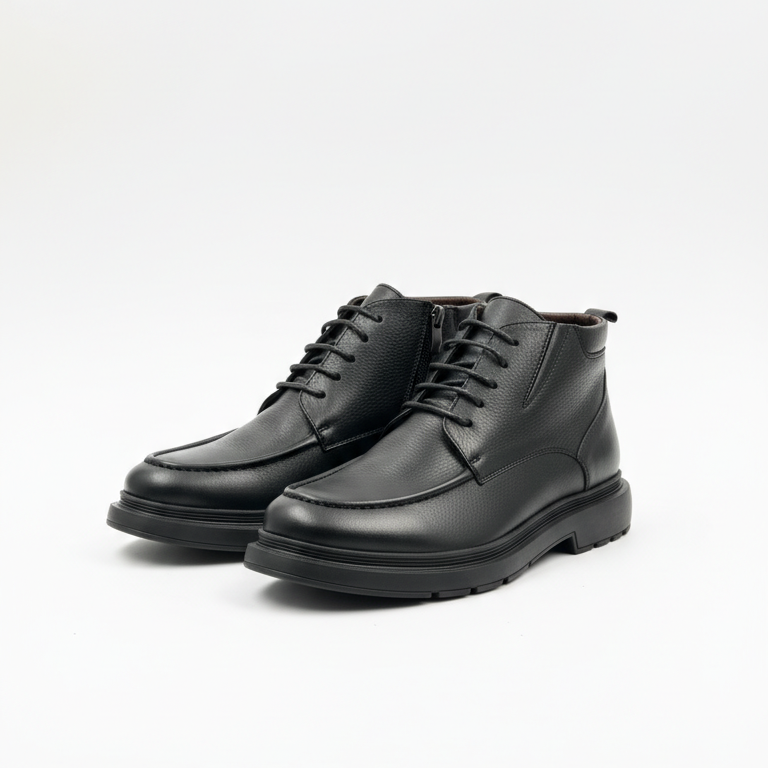 Derby Cuir Noir Luxe