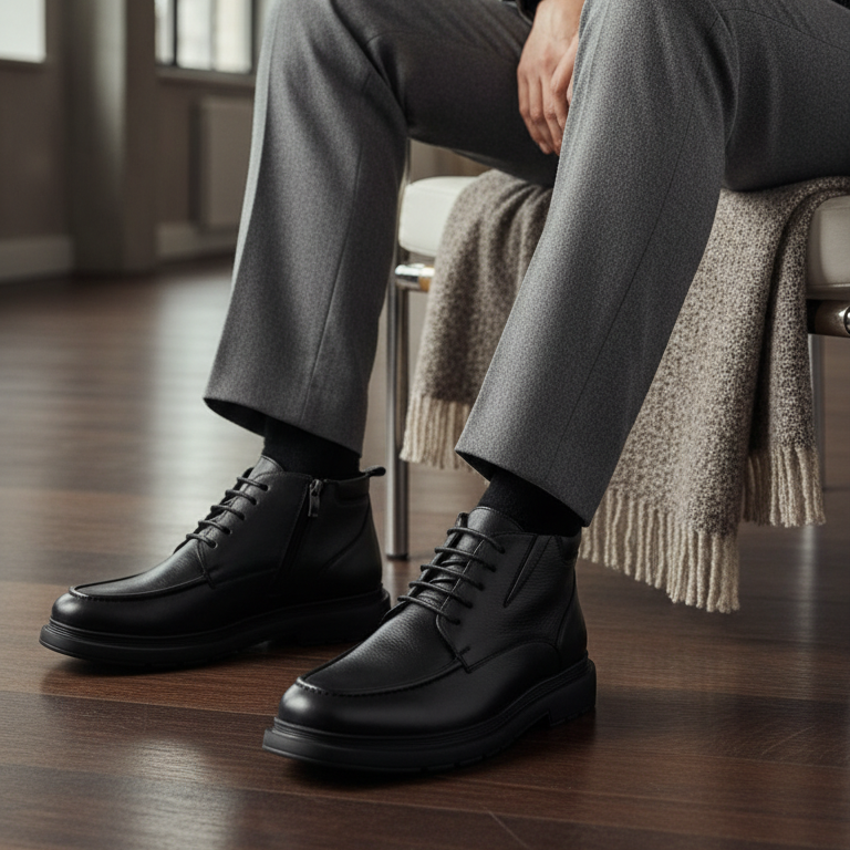 Derby Cuir Noir Luxe