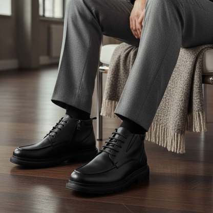 Derby Cuir Noir Luxe