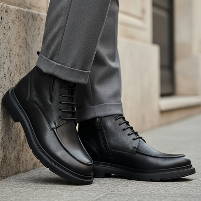 Derby Cuir Noir Luxe
