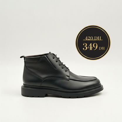 Derby Cuir Noir Luxe