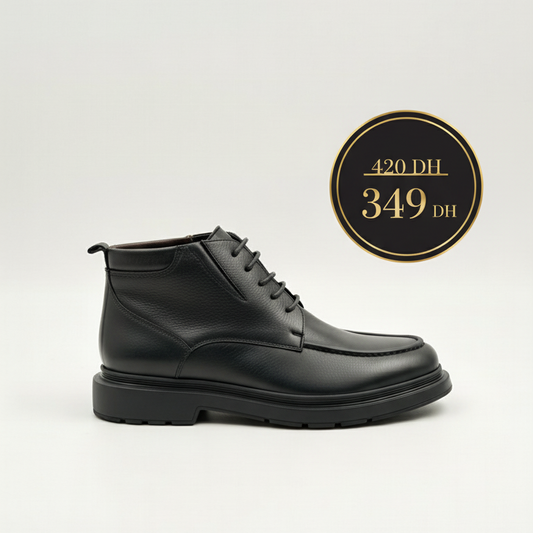 Derby Cuir Noir Luxe