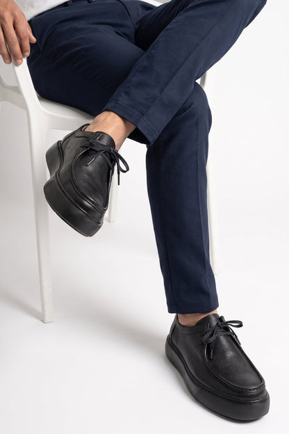 Derby Cuir Grainé Plateforme