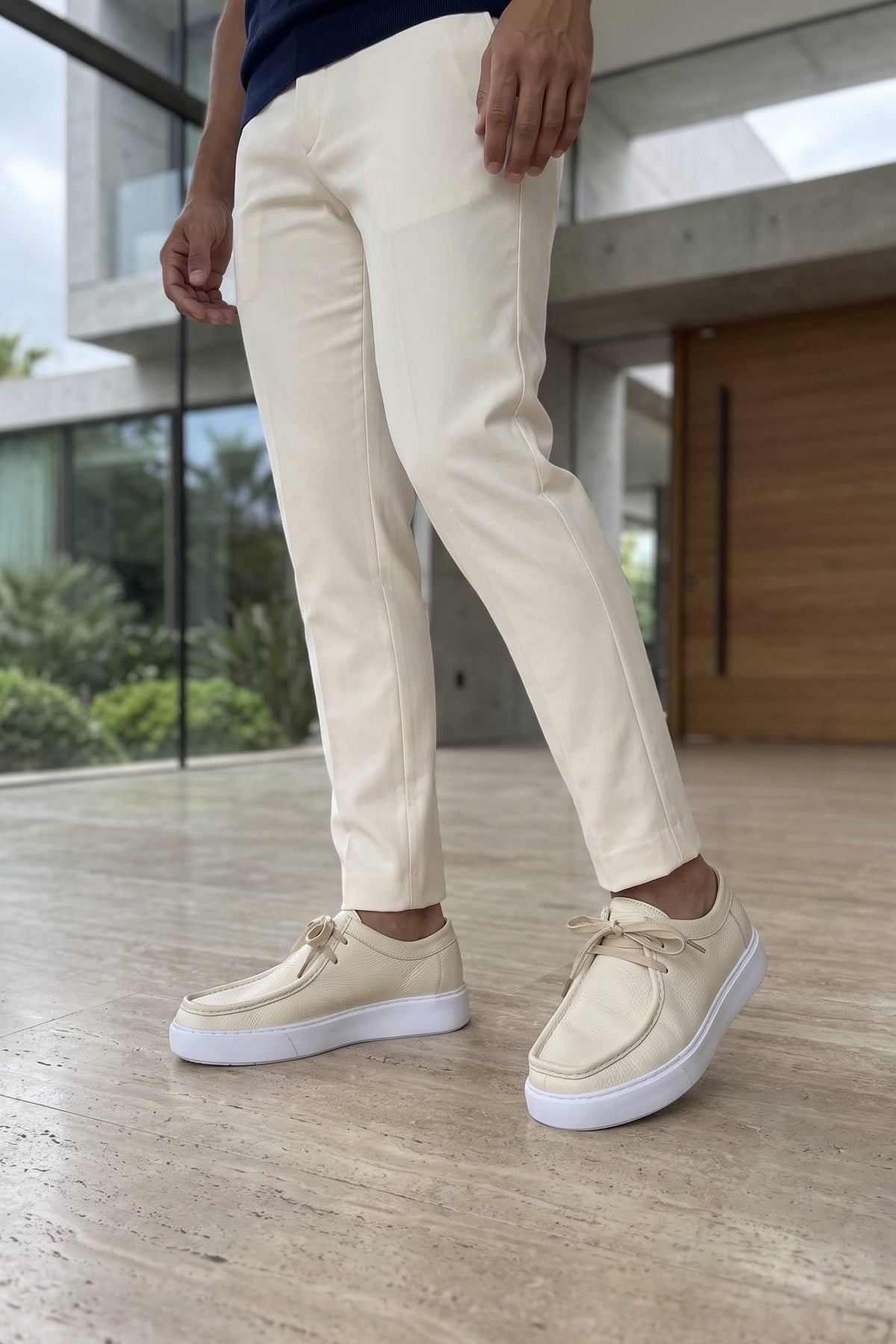 Derby Cuir Grainé Plateforme