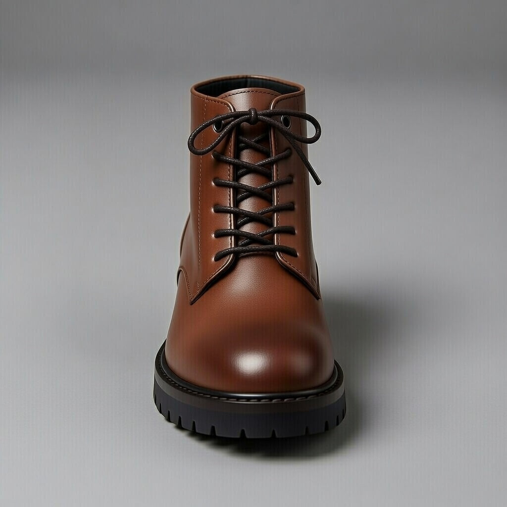 Boots Elégant En Cuir Grainé