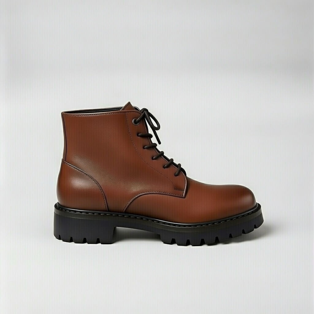 Boots Elégant En Cuir Grainé