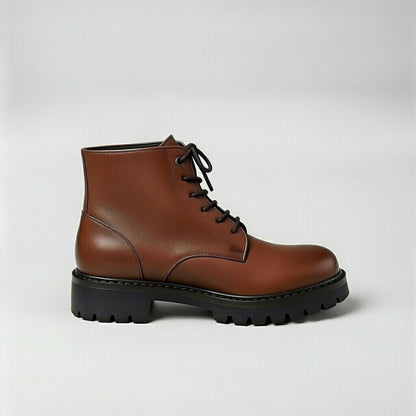 Boots Elégant En Cuir Grainé