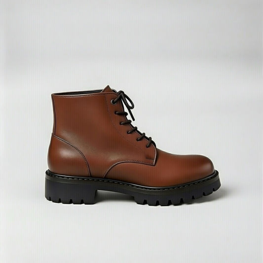 Boots Elégant En Cuir Grainé