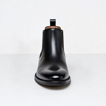 Boots Noir En Cuir Grainé