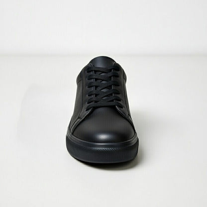 Sneakers Noir En Cuir Grainé
