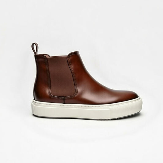 Boots Marron Tré élégant En Cuir Grainé